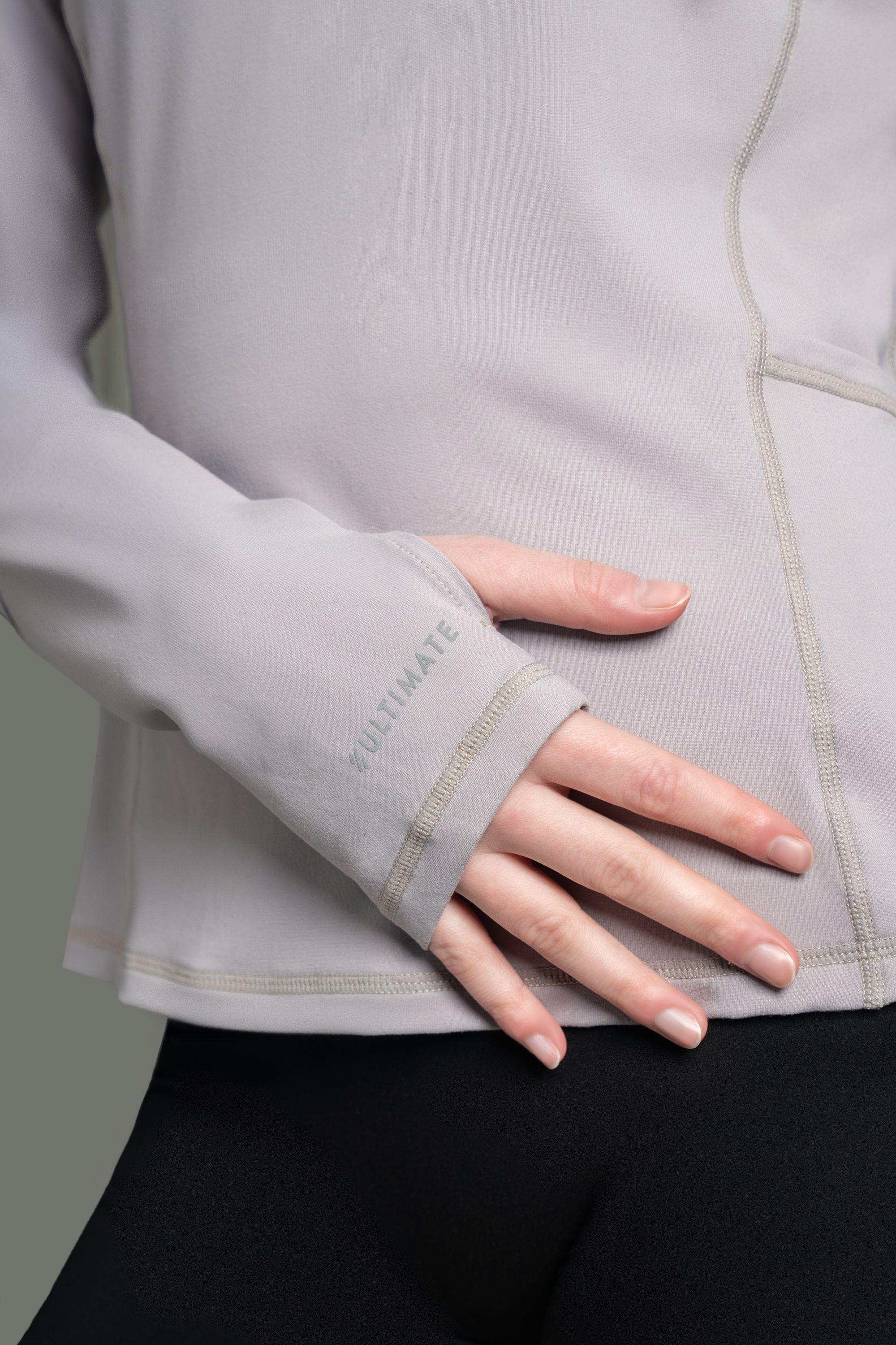 Ultimate Midi Zipper Sport Mujer Cool Gray-5