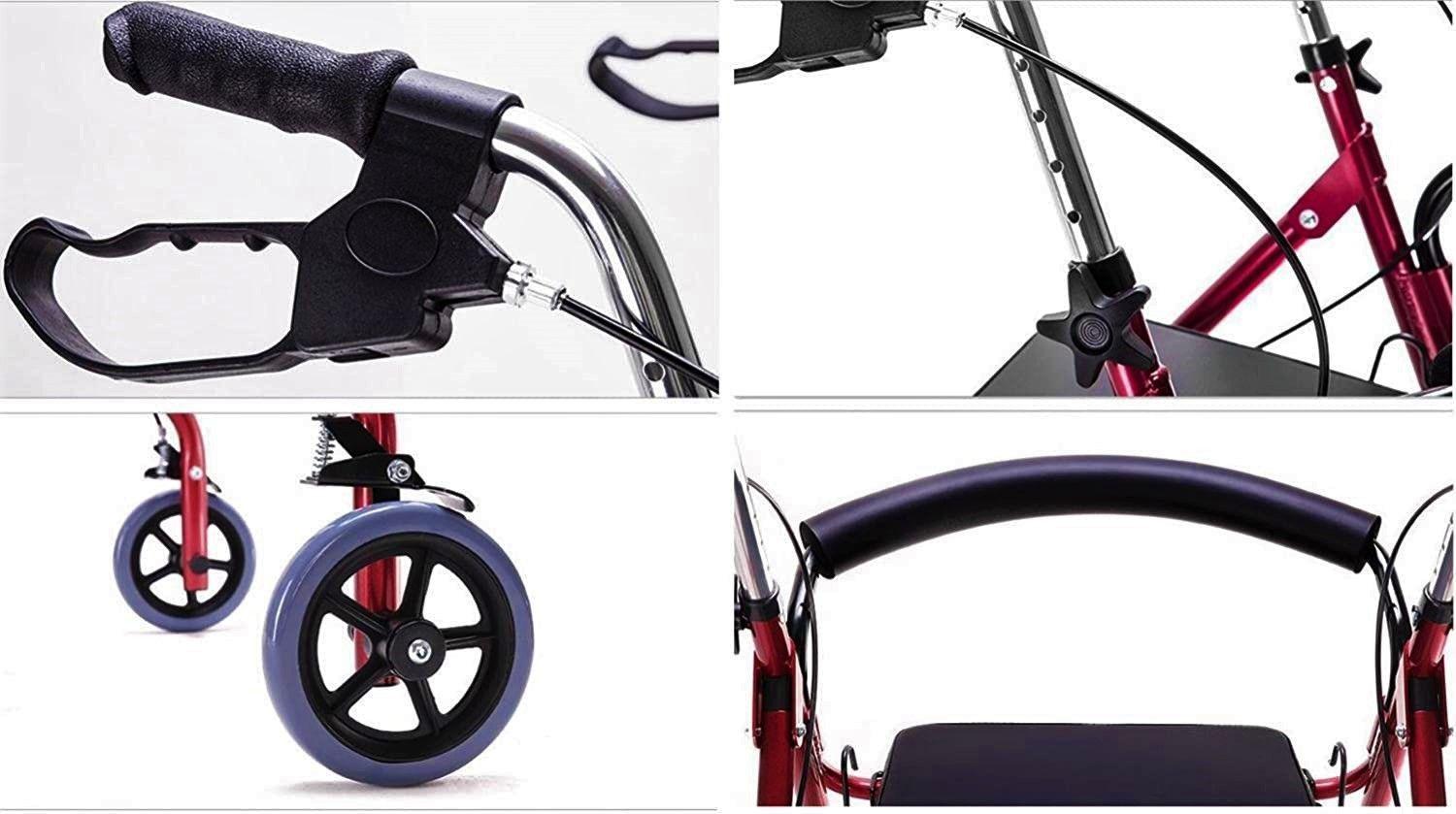 Andador 4 Ruedas Canasto y Asiento-3