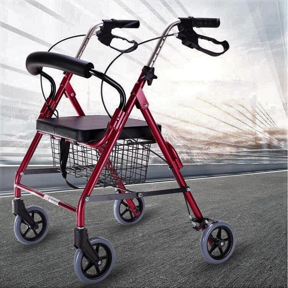 Andador 4 Ruedas Canasto y Asiento-4