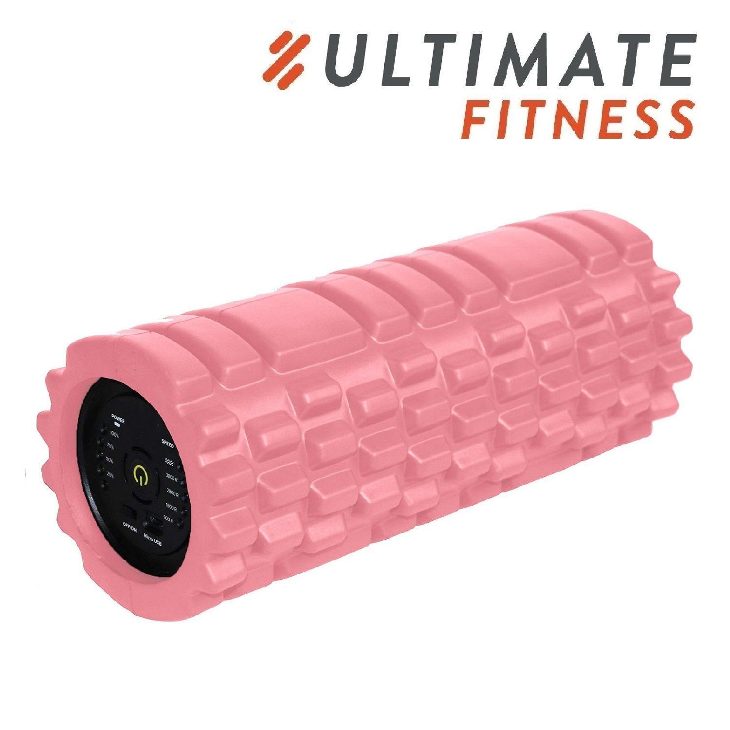 Foam Roller Vibrador - Cilindro Masajeador Rosado-1