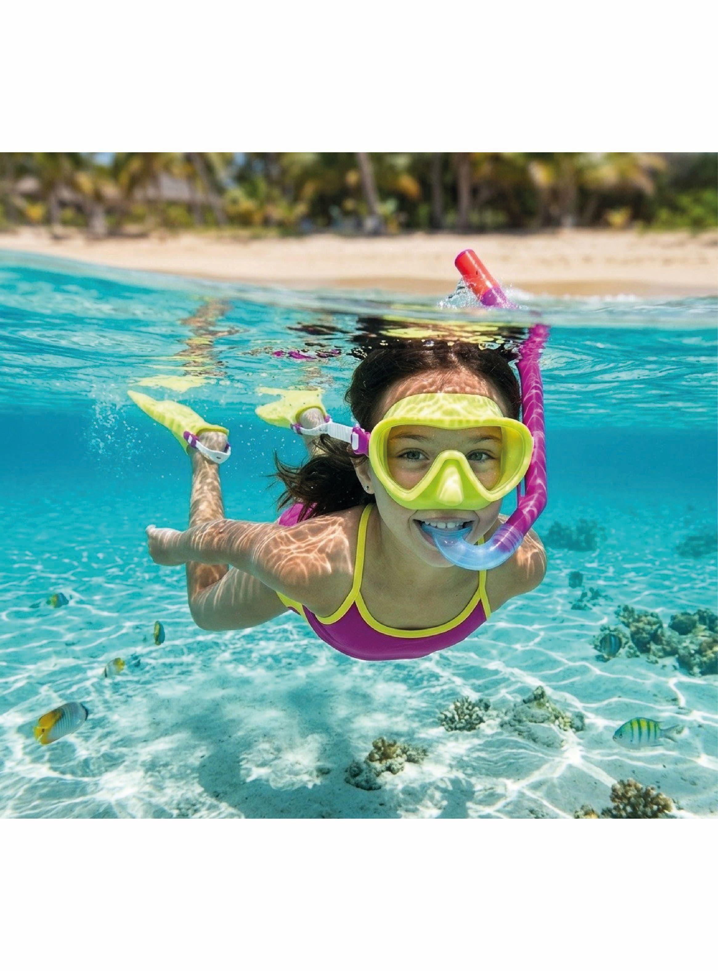 Kit Flapper Esnórquel Máscara/Aletas - Niños +3 Color Amarillo-2