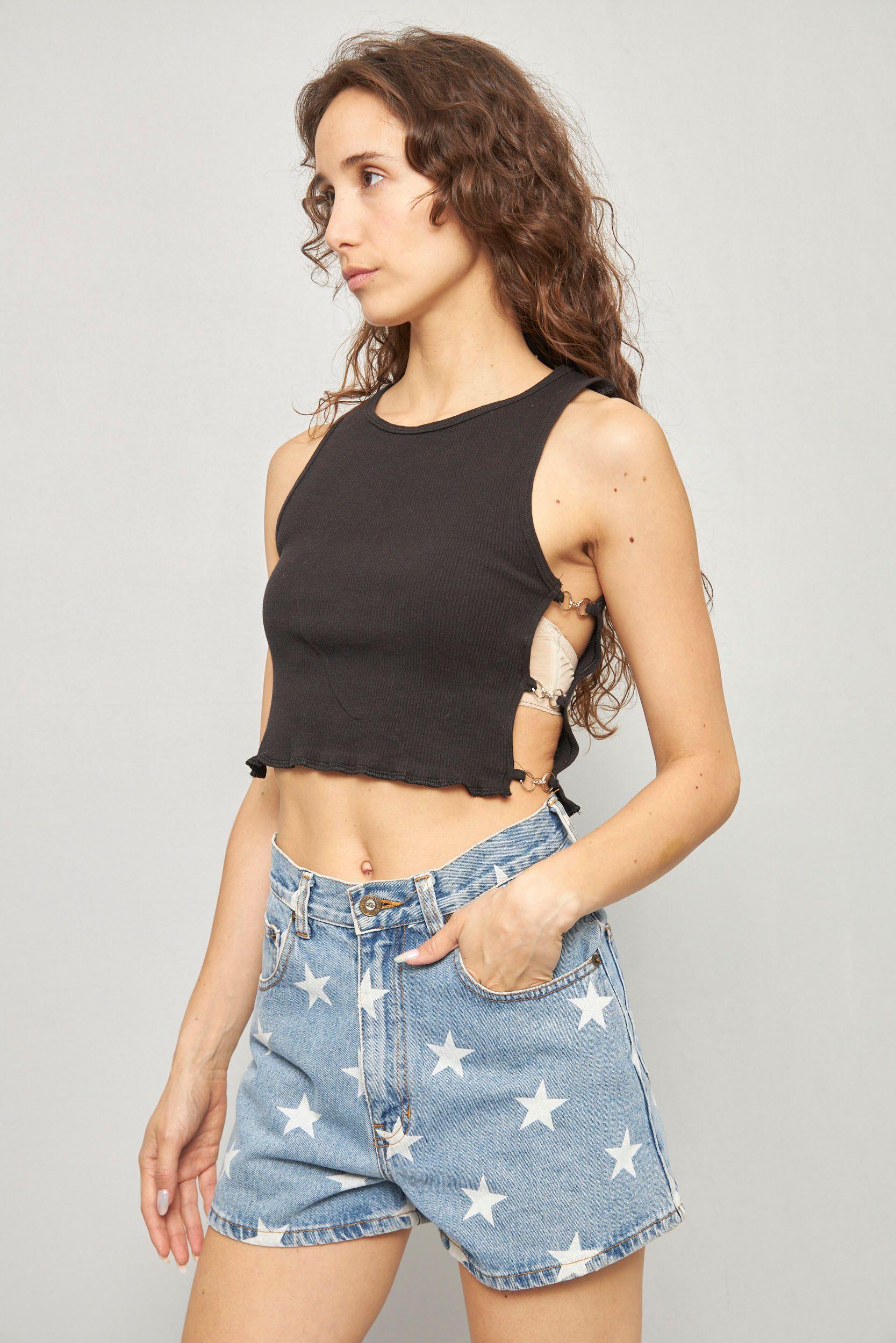 Shorts casual  celeste exact talla XS-1