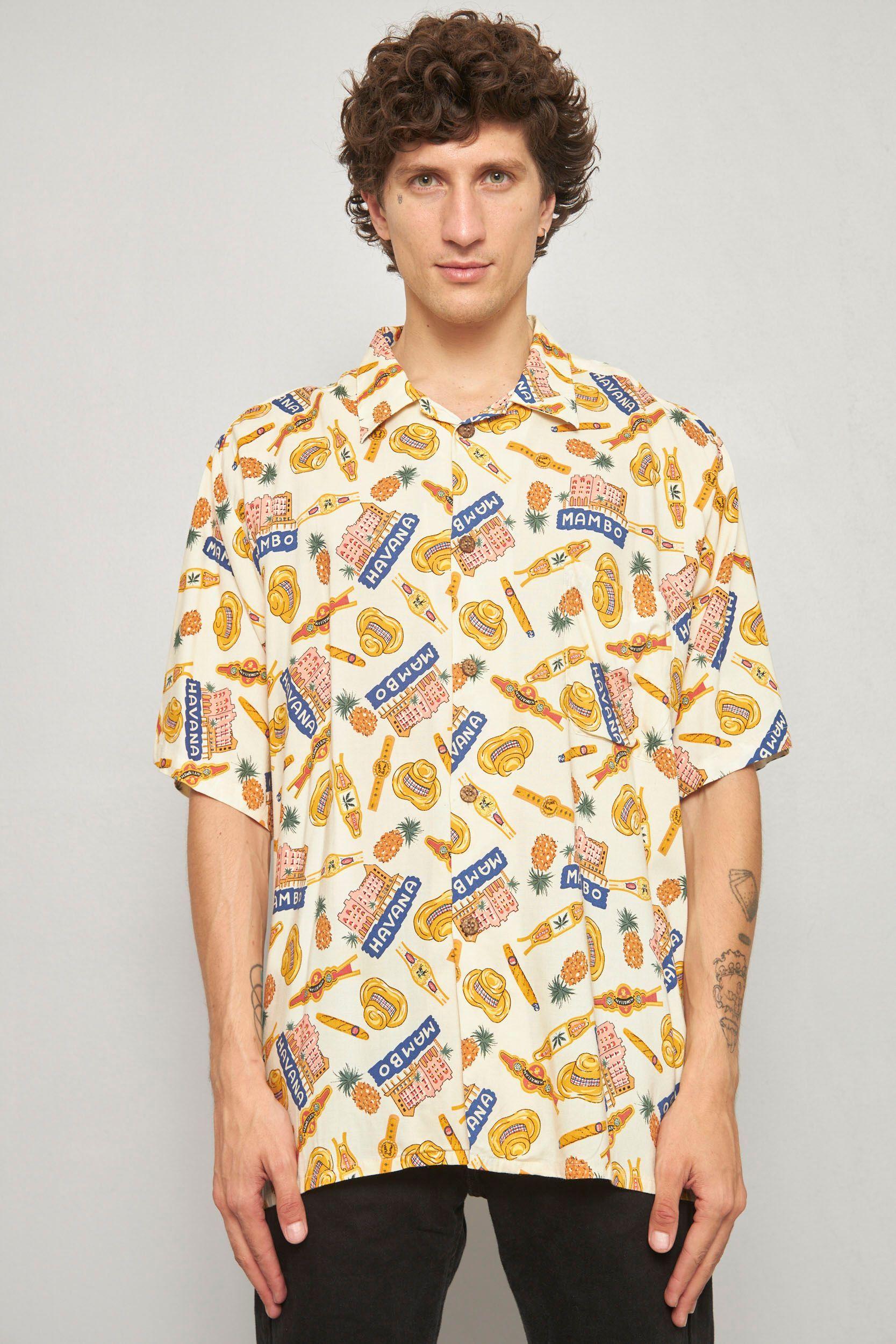 Camisa casual reciclado multicolor joe kealoha talla L   -0