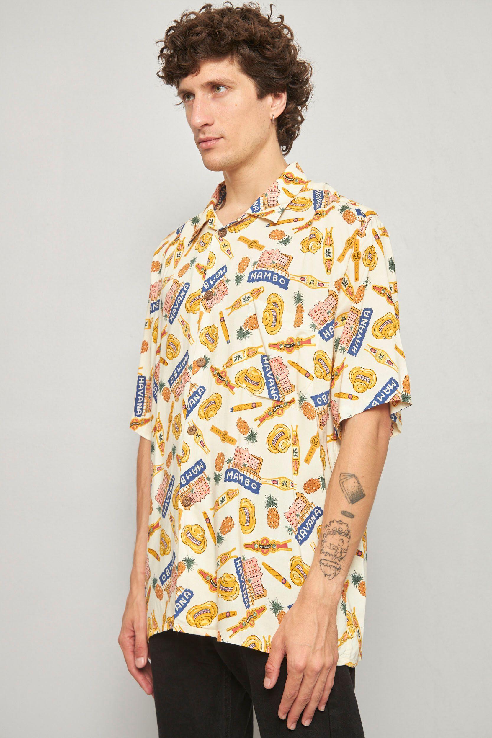 Camisa casual reciclado multicolor joe kealoha talla L   -1