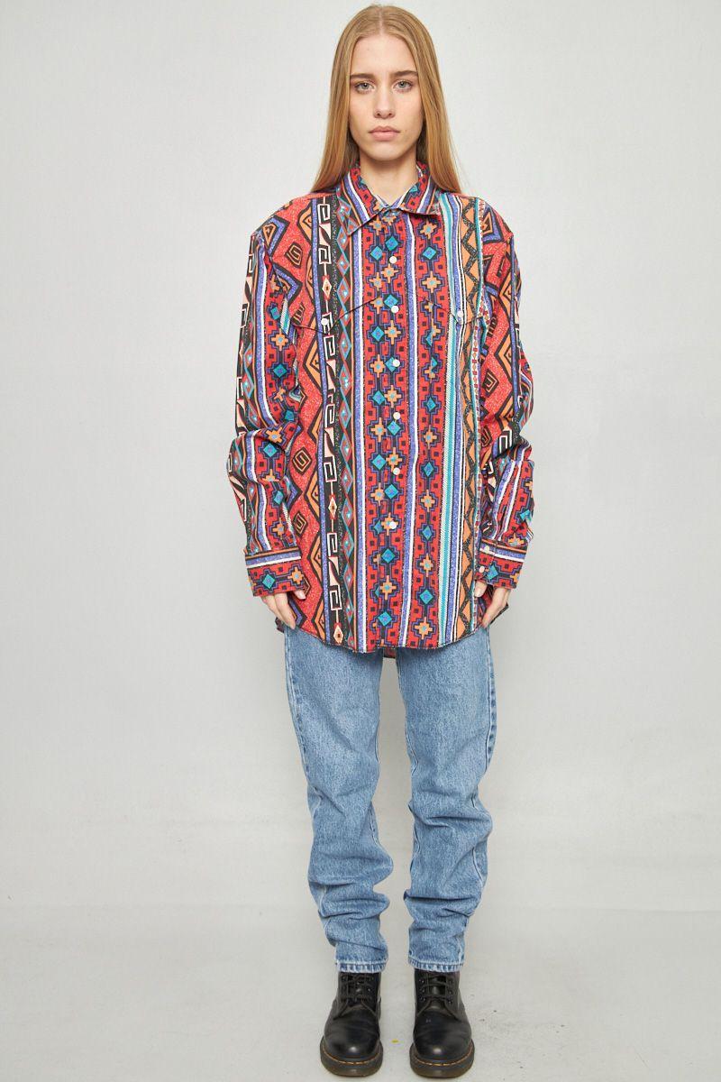 Blusa casual reciclado multicolor wrangler talla XL  -3