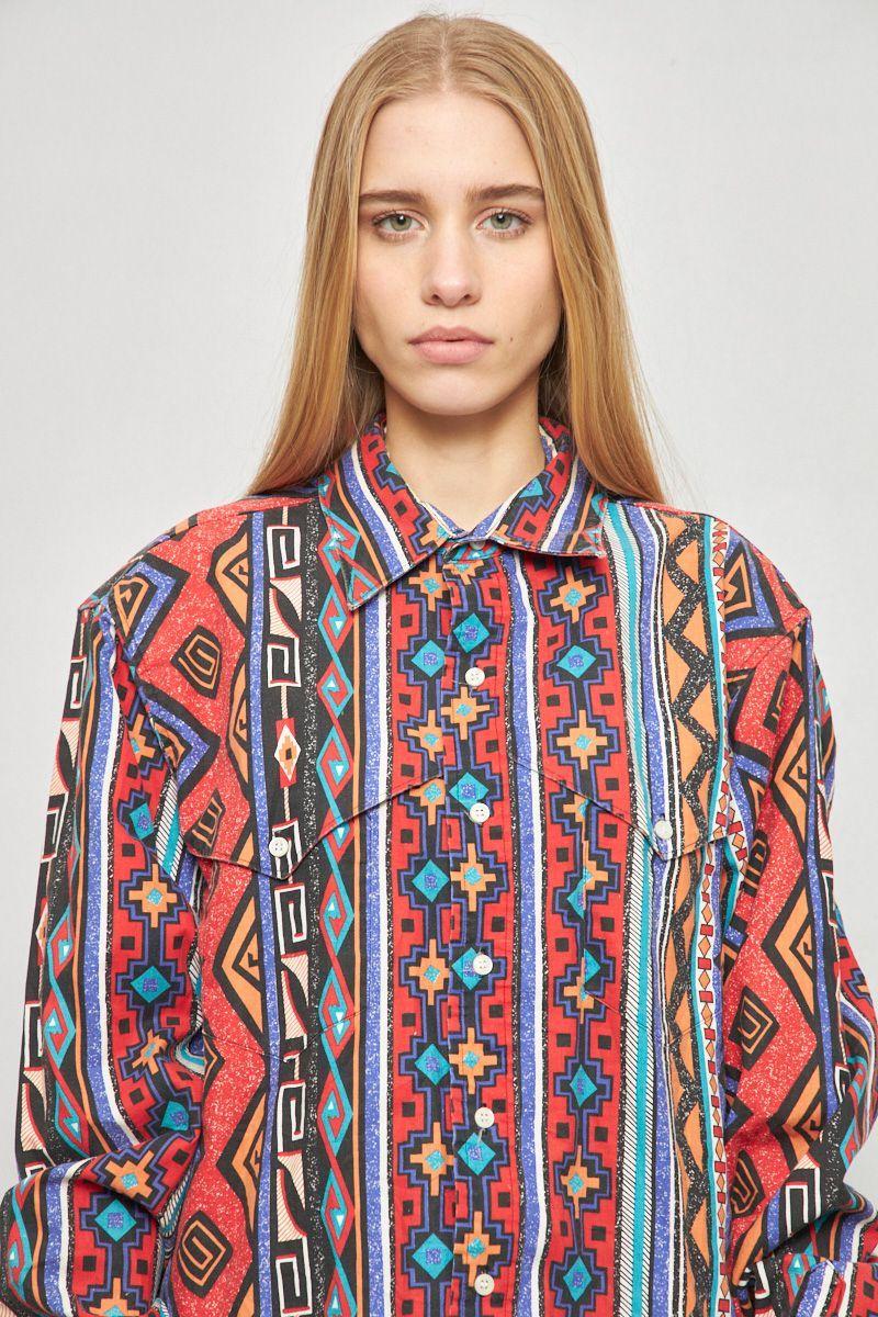 Blusa casual reciclado multicolor wrangler talla XL  -4