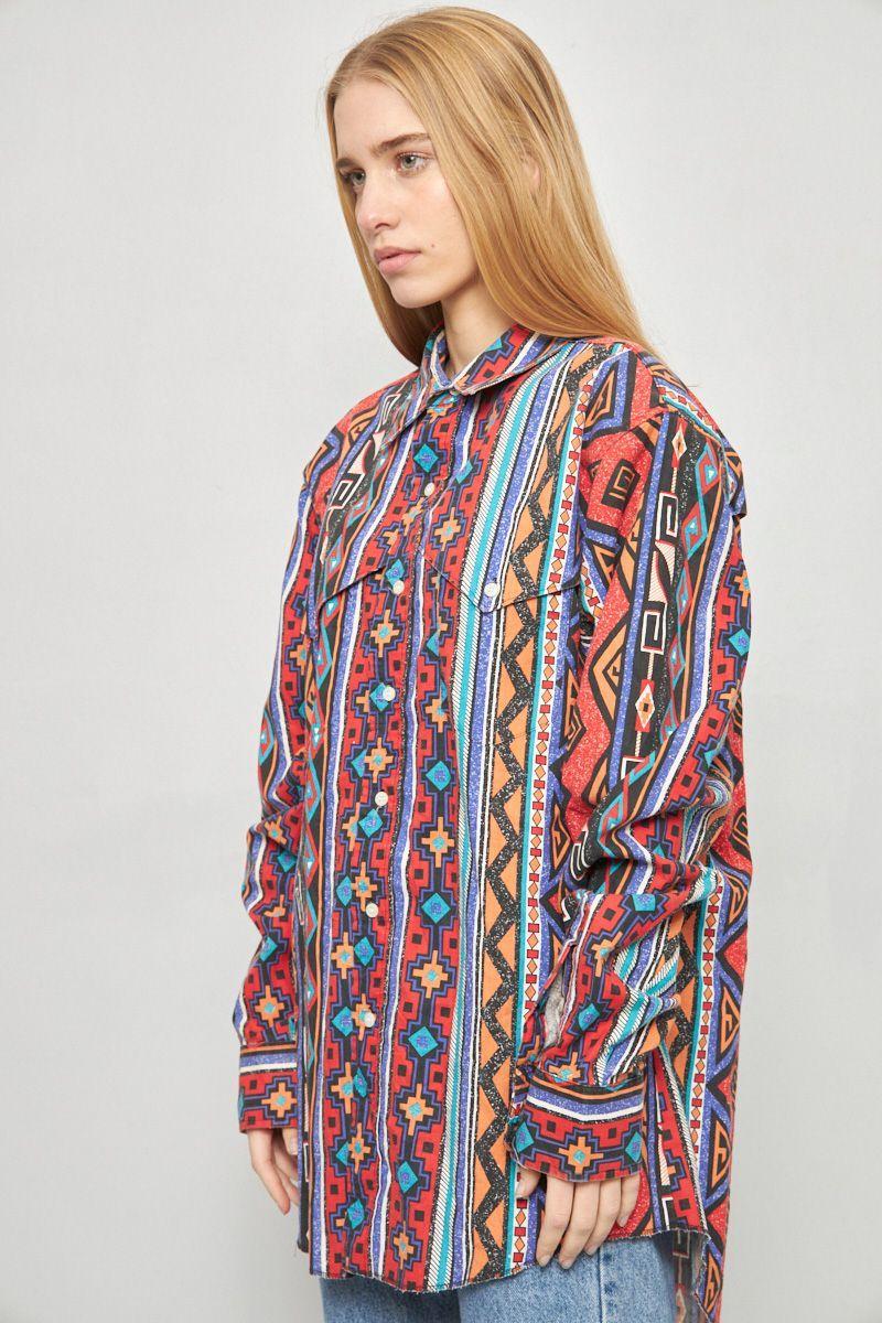 Blusa casual reciclado multicolor wrangler talla XL  -1