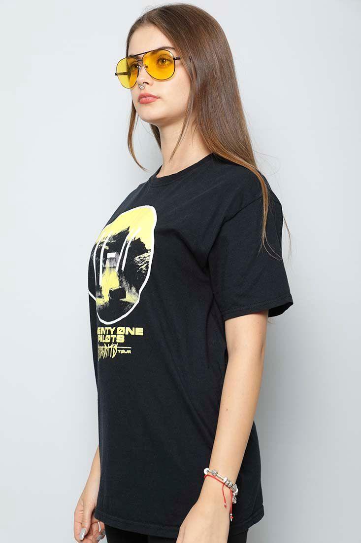 Polera casual reciclado negro fruit of the loom talla-1