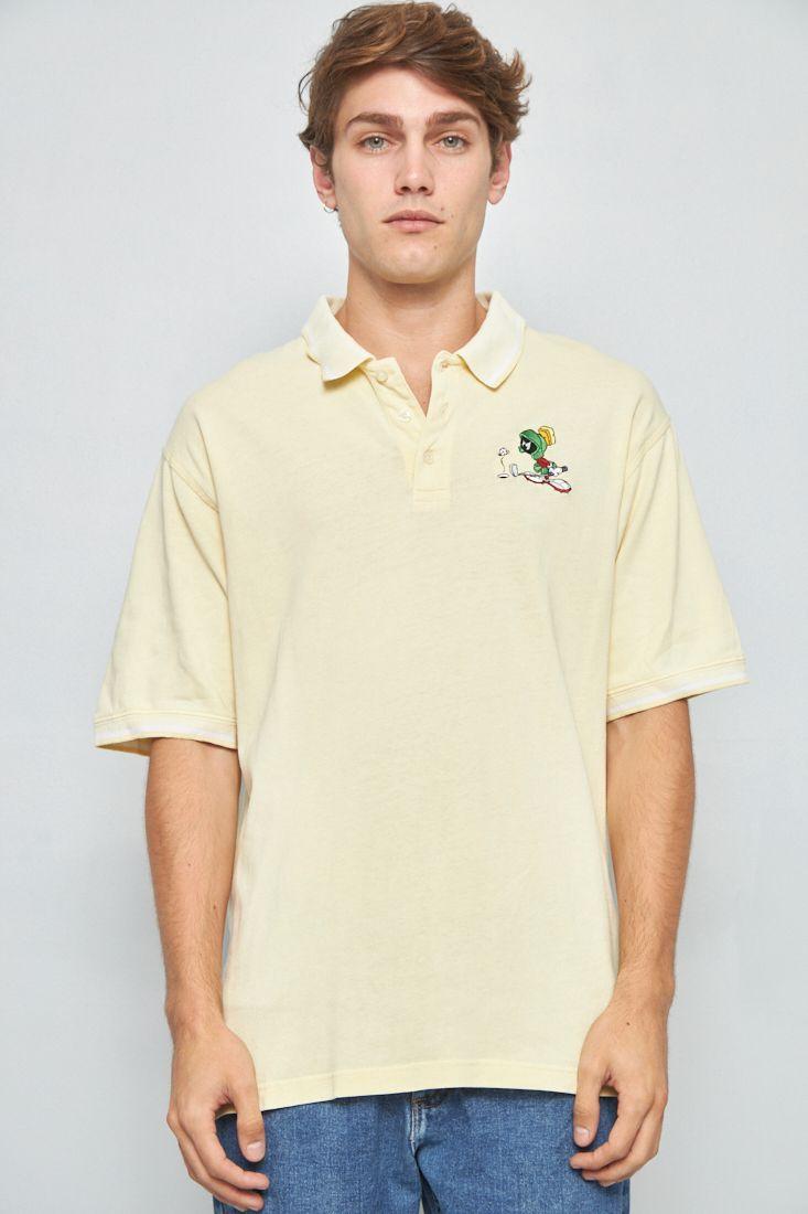 Polera manga corta reciclado amarillo warner bros M-0