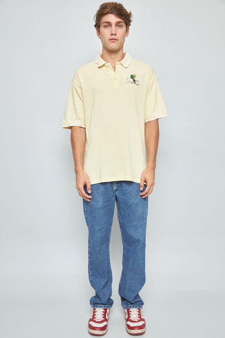 Polera manga corta reciclado amarillo warner bros M-3