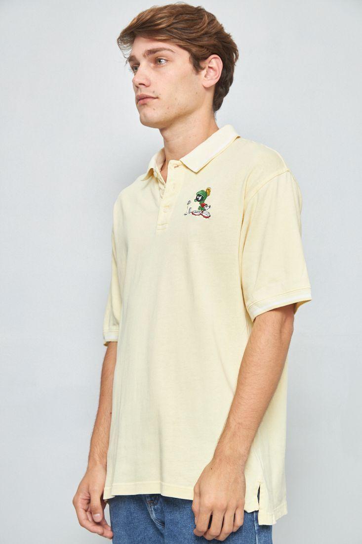 Polera manga corta reciclado amarillo warner bros M-1