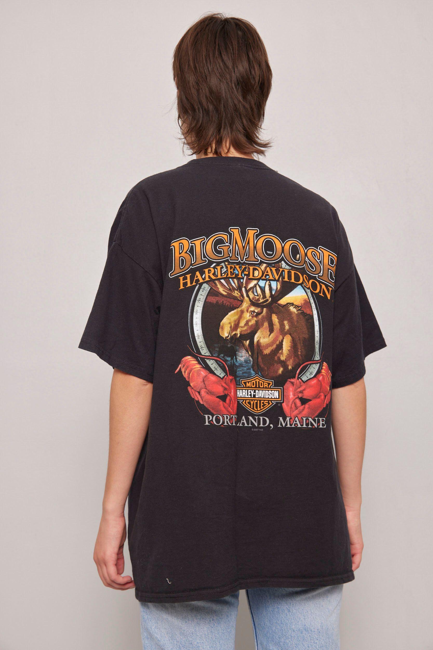 Polera casual  negro harley davidson talla XL-2