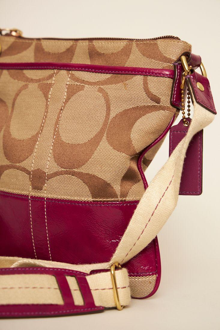 Cartera casual reciclado beige coach talla S  -3