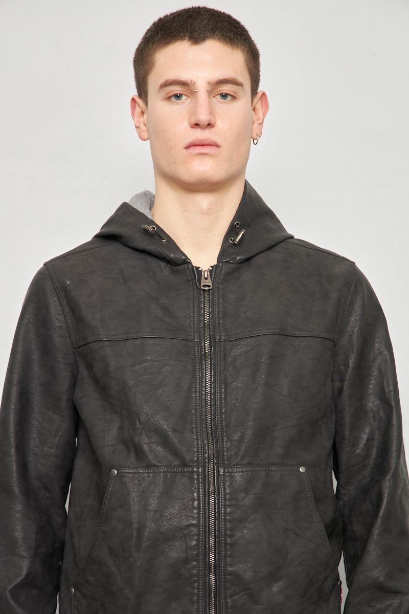 Chaqueta casual reciclado negro levis talla M  -4