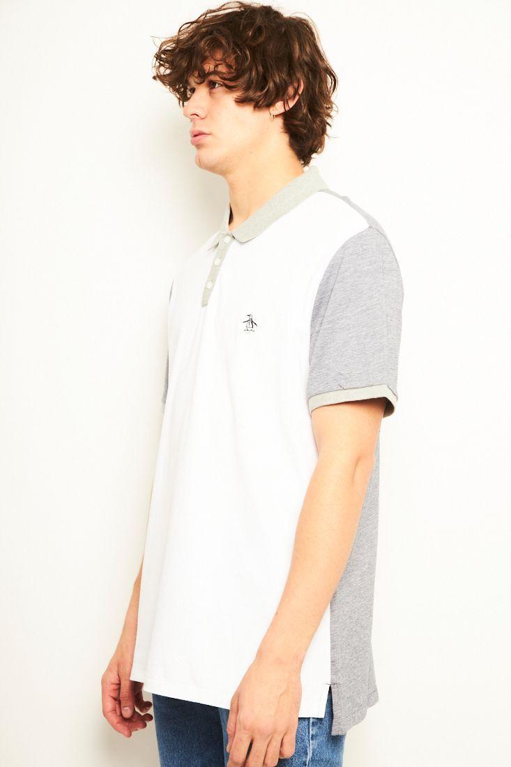 Polera vintage reciclado blanco penguin talla 2XL  -1