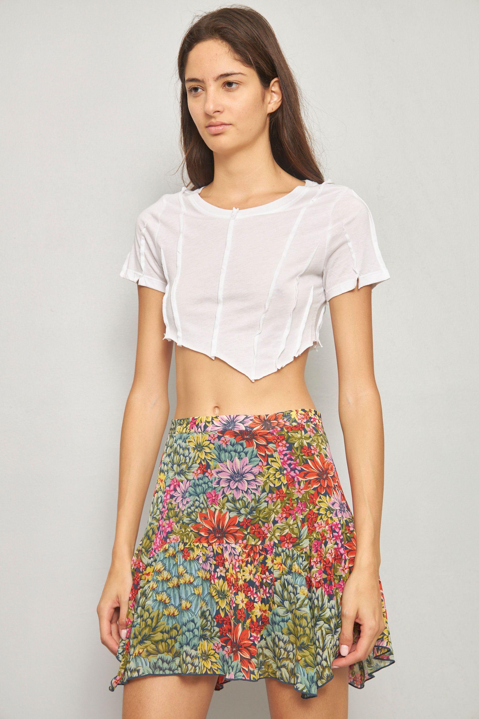 Falda casual reciclado multicolor urban outfitters talla M -1