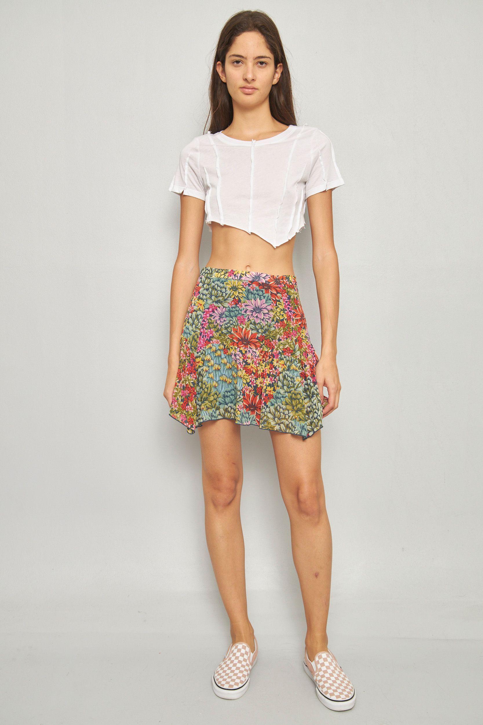 Falda casual reciclado multicolor urban outfitters talla M -4
