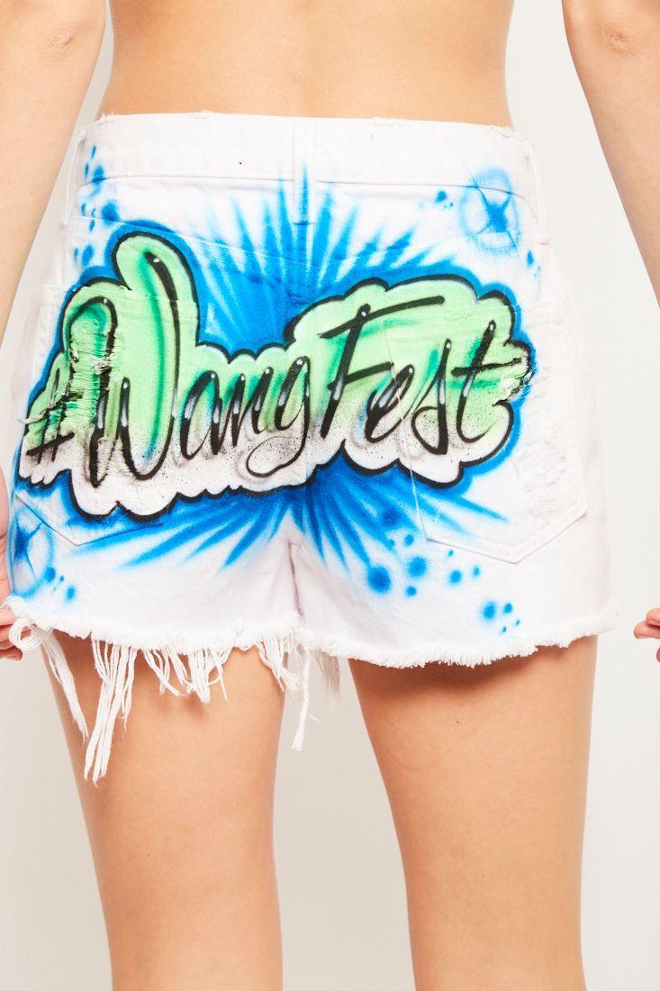 Shorts denim reciclado blanco alexander wang talla XS -3