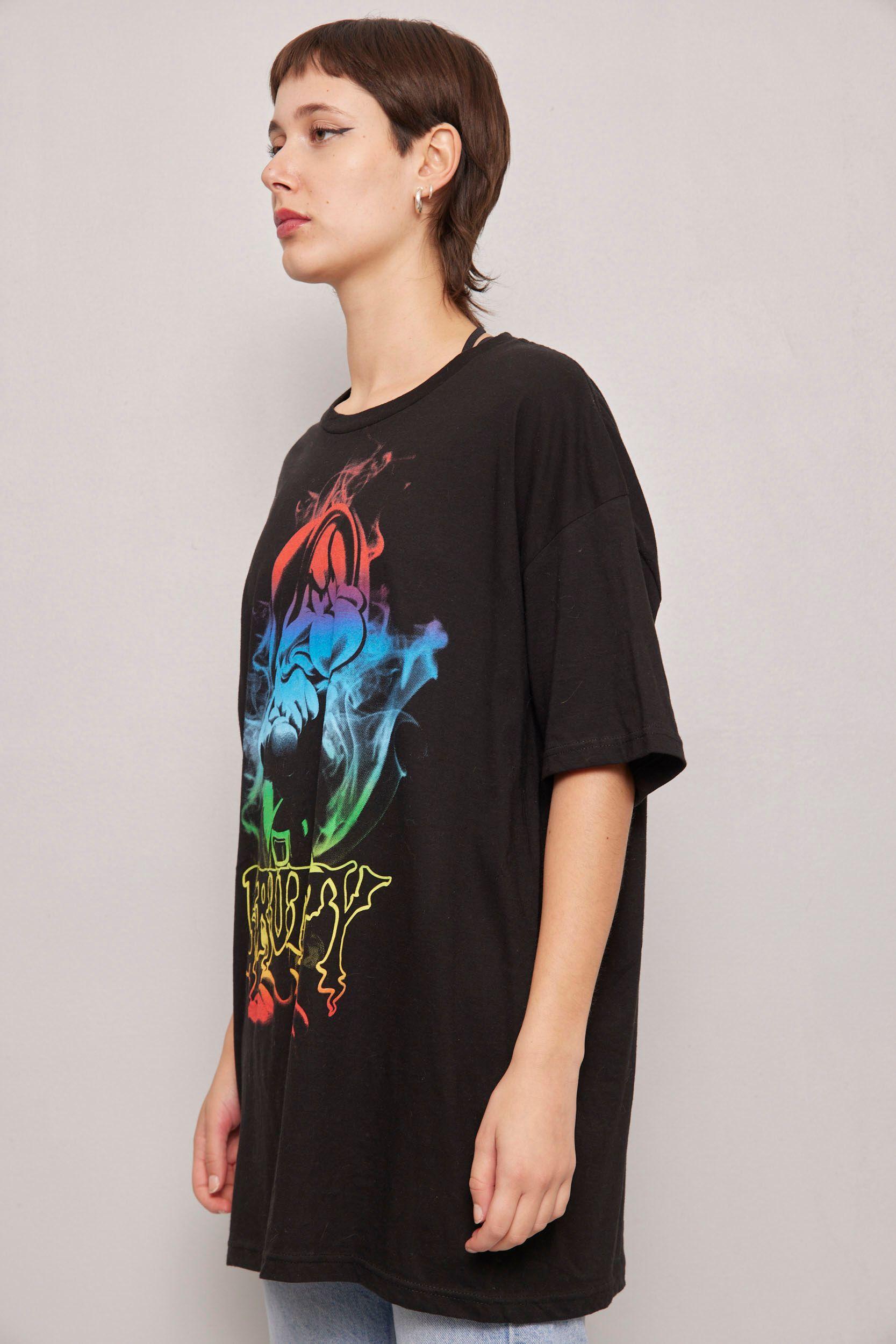 Polera casual  negro disneyland talla XL-1