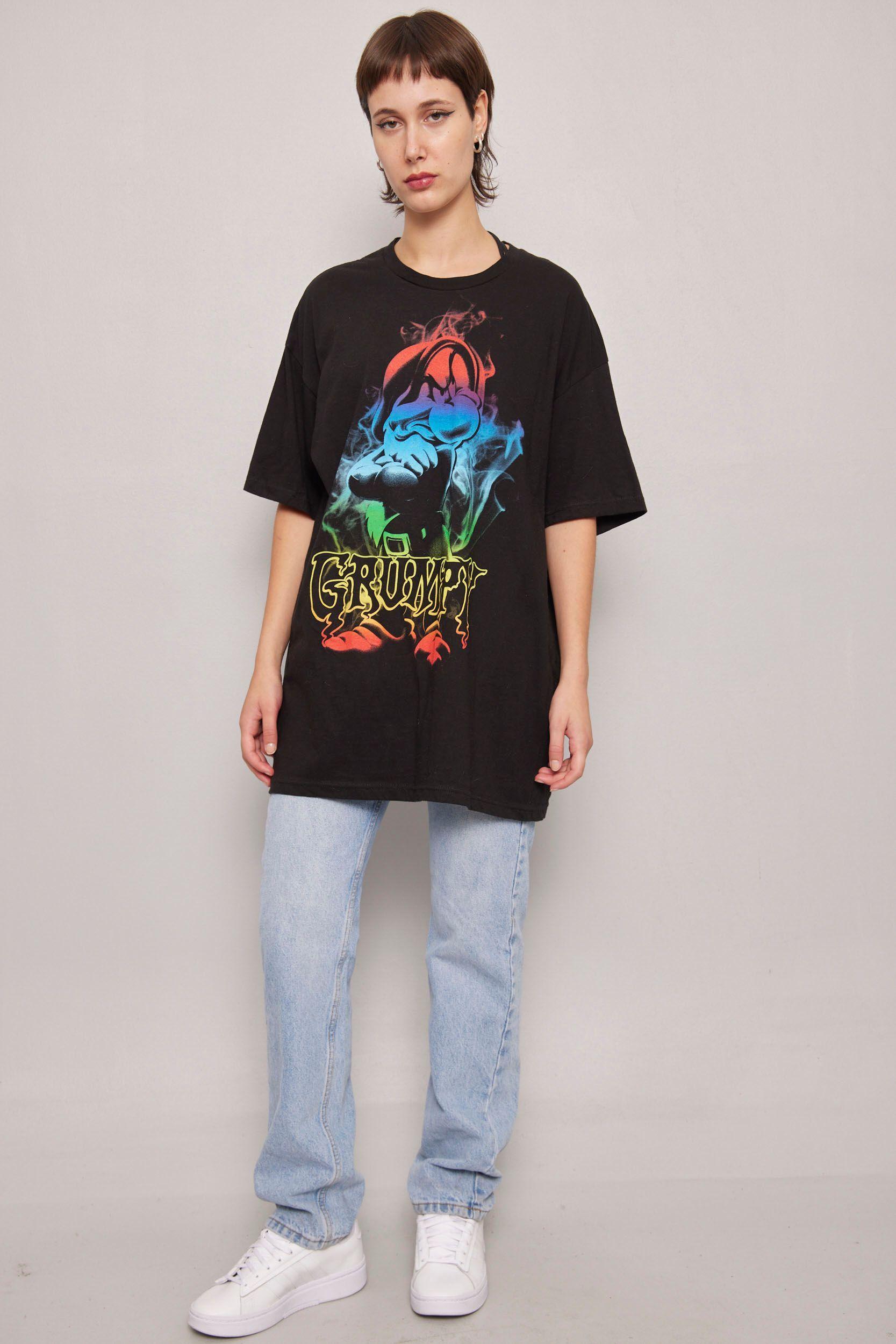 Polera casual  negro disneyland talla XL-3