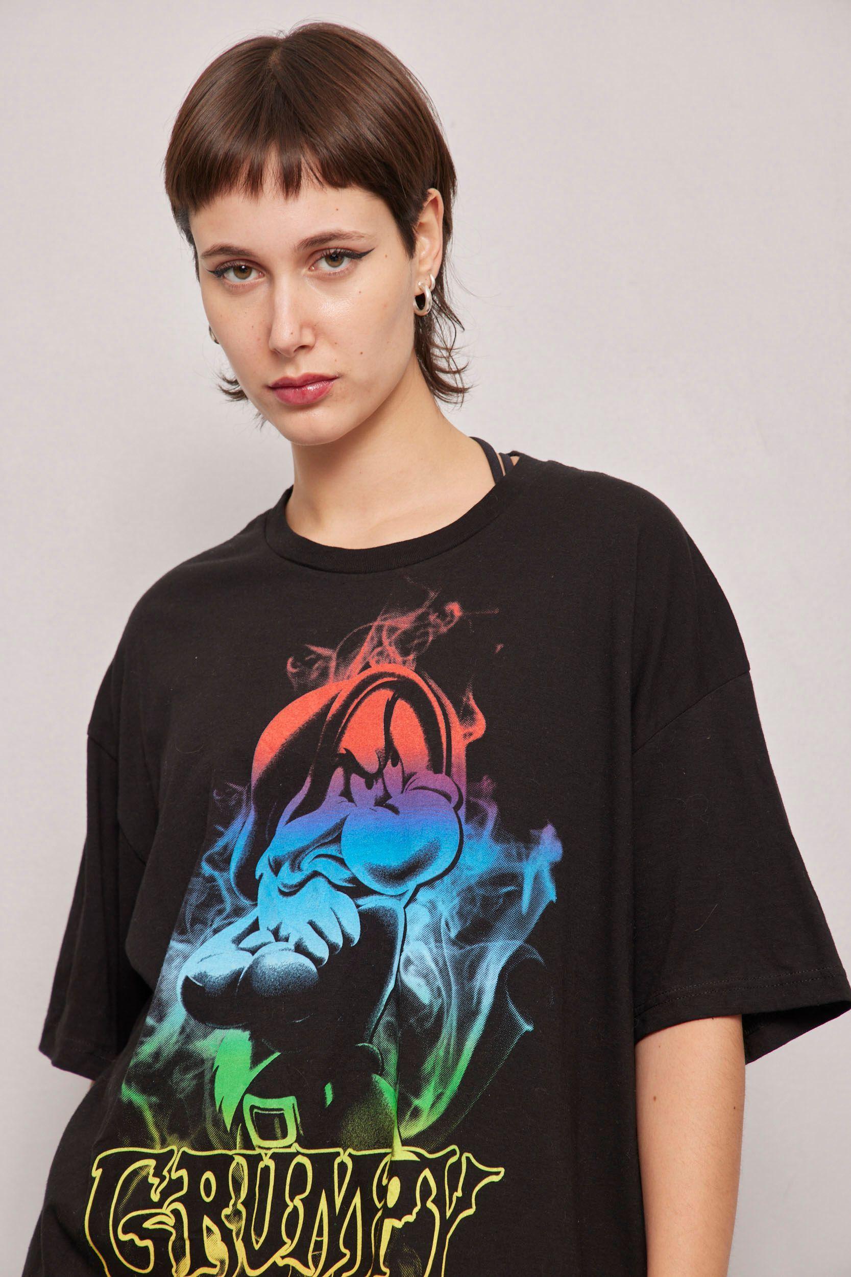 Polera casual  negro disneyland talla XL-4