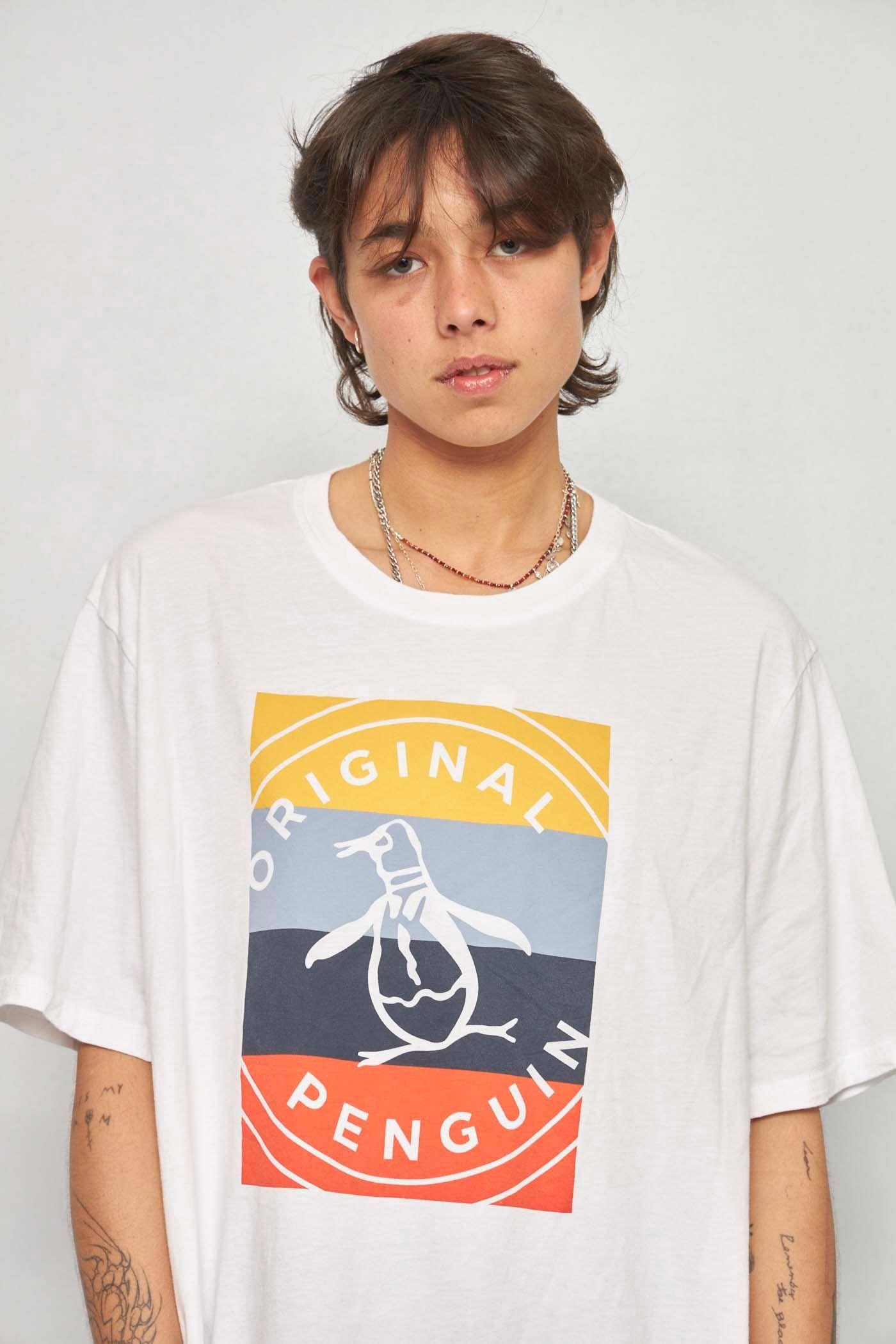 Polera casual reciclado blanco penguin talla 2XL  -4