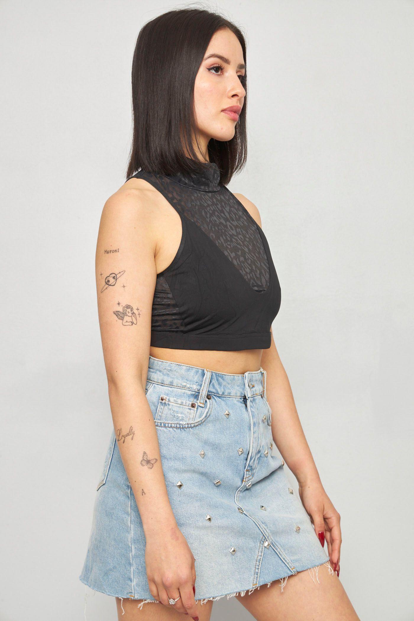 Falda casual reciclado celeste lovemade talla S  -1