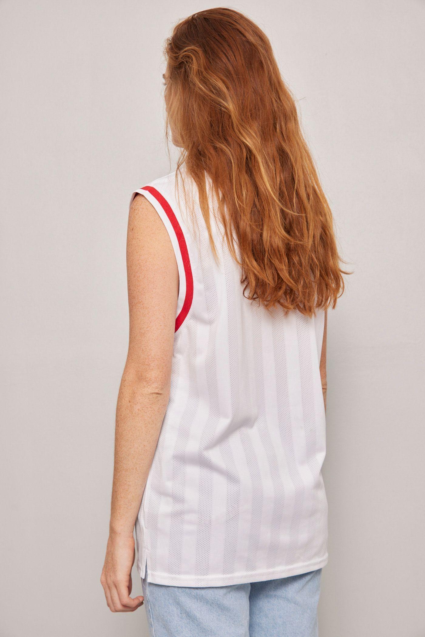 Polera casual  blanco nba talla L-2