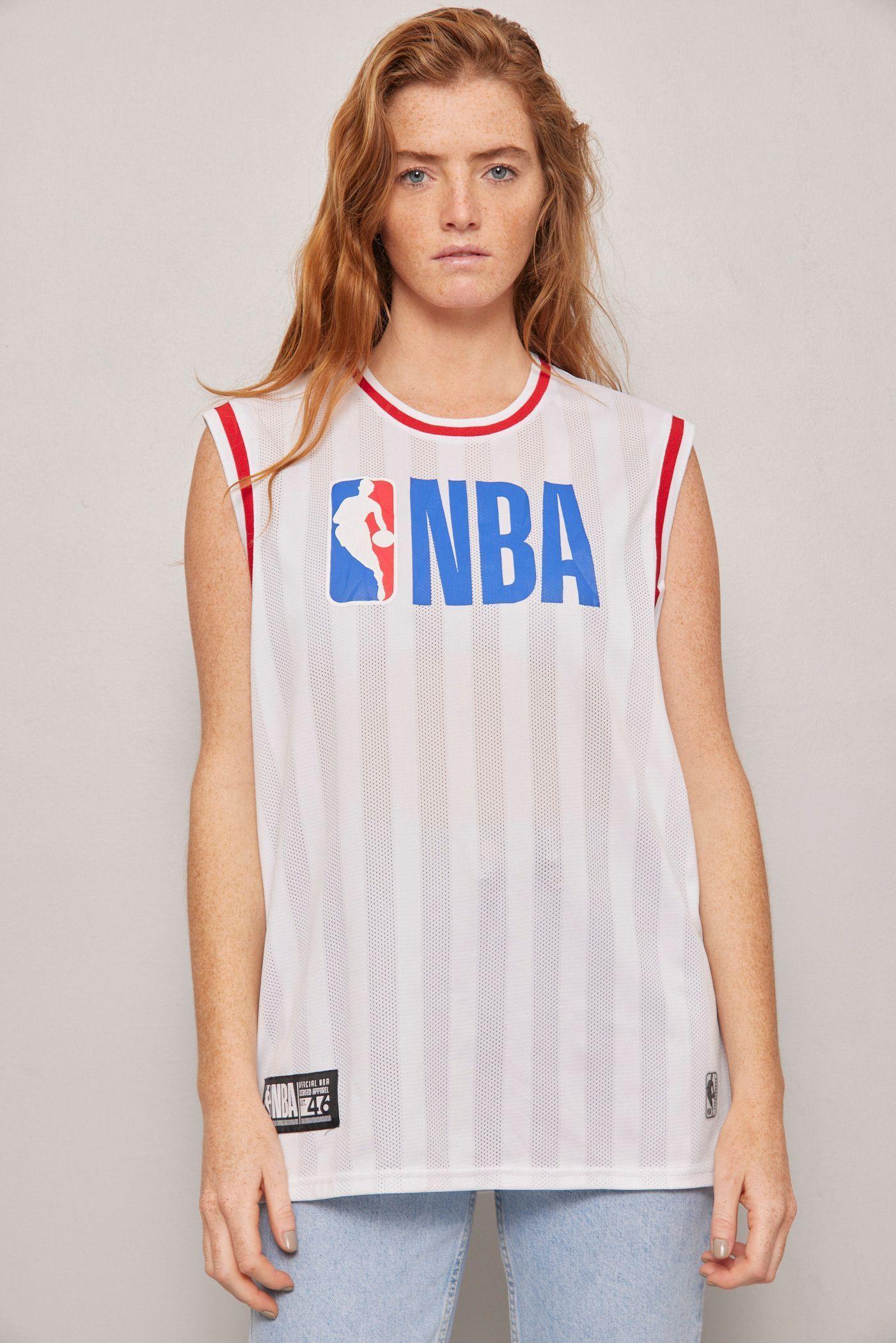 Polera casual  blanco nba talla L-0