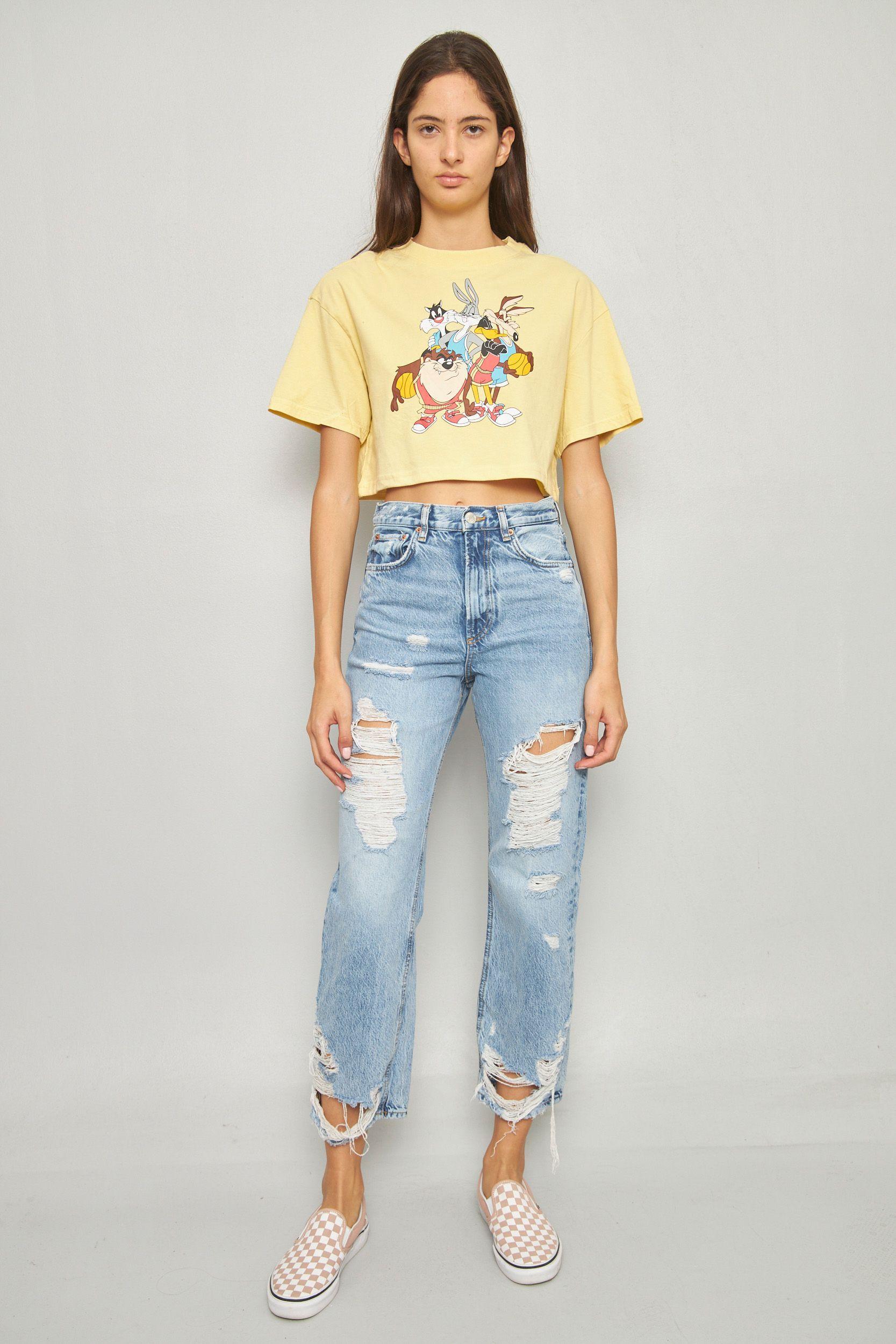 Polera casual reciclado amarillo lovemade XS-3