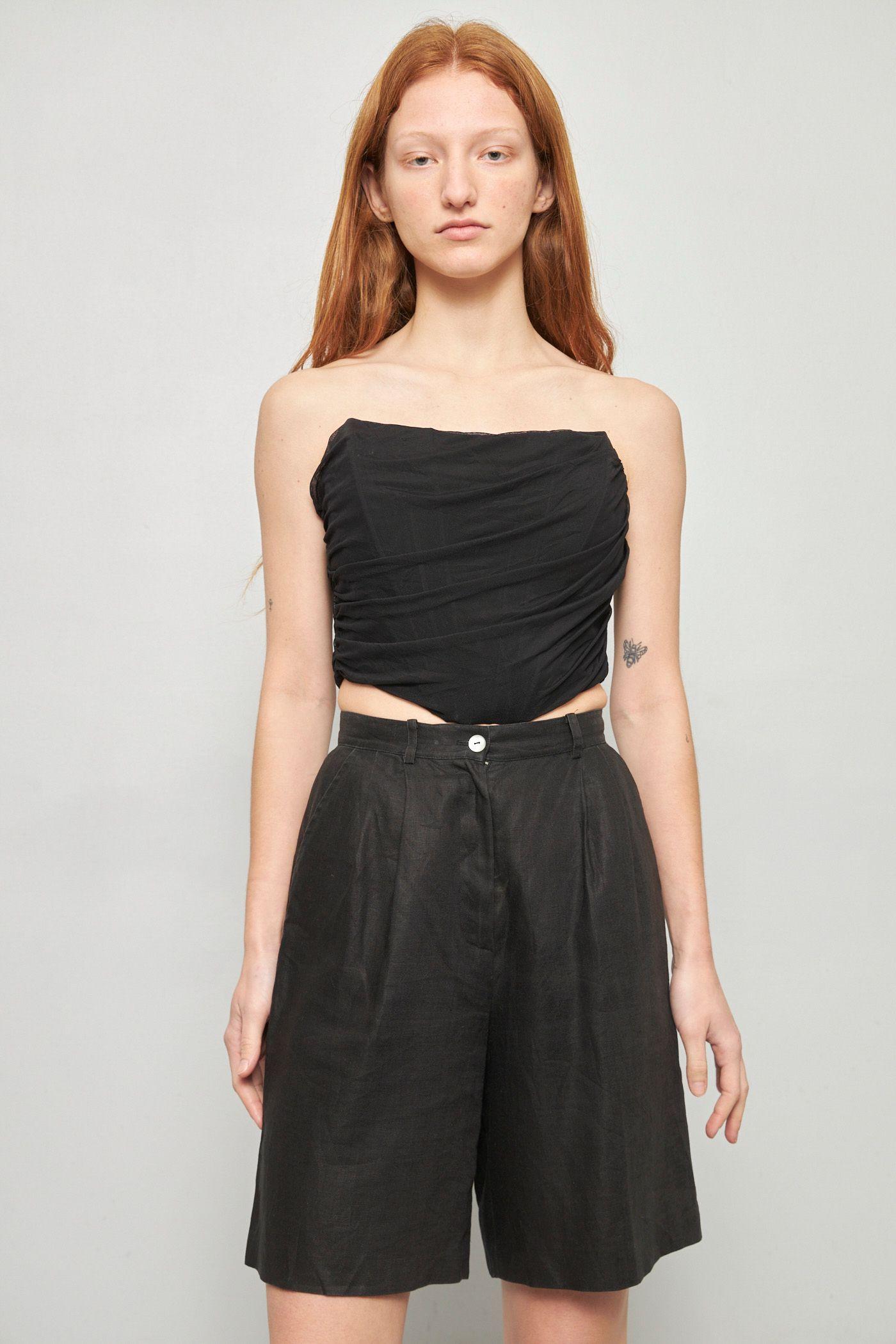 Shorts casual reciclado negro talbots talla XS  -0