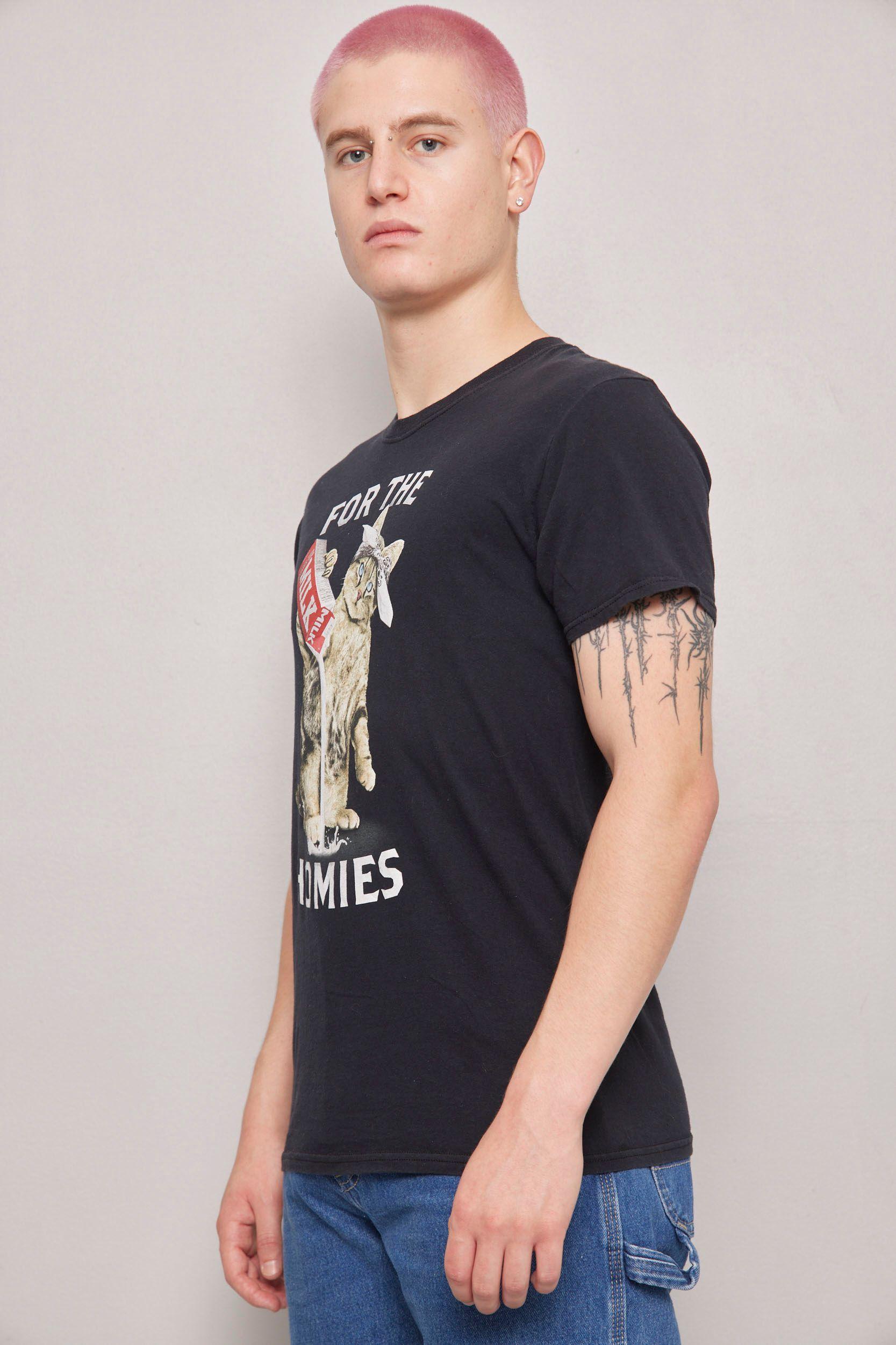 Polera casual  negro nostalgic talla M-1