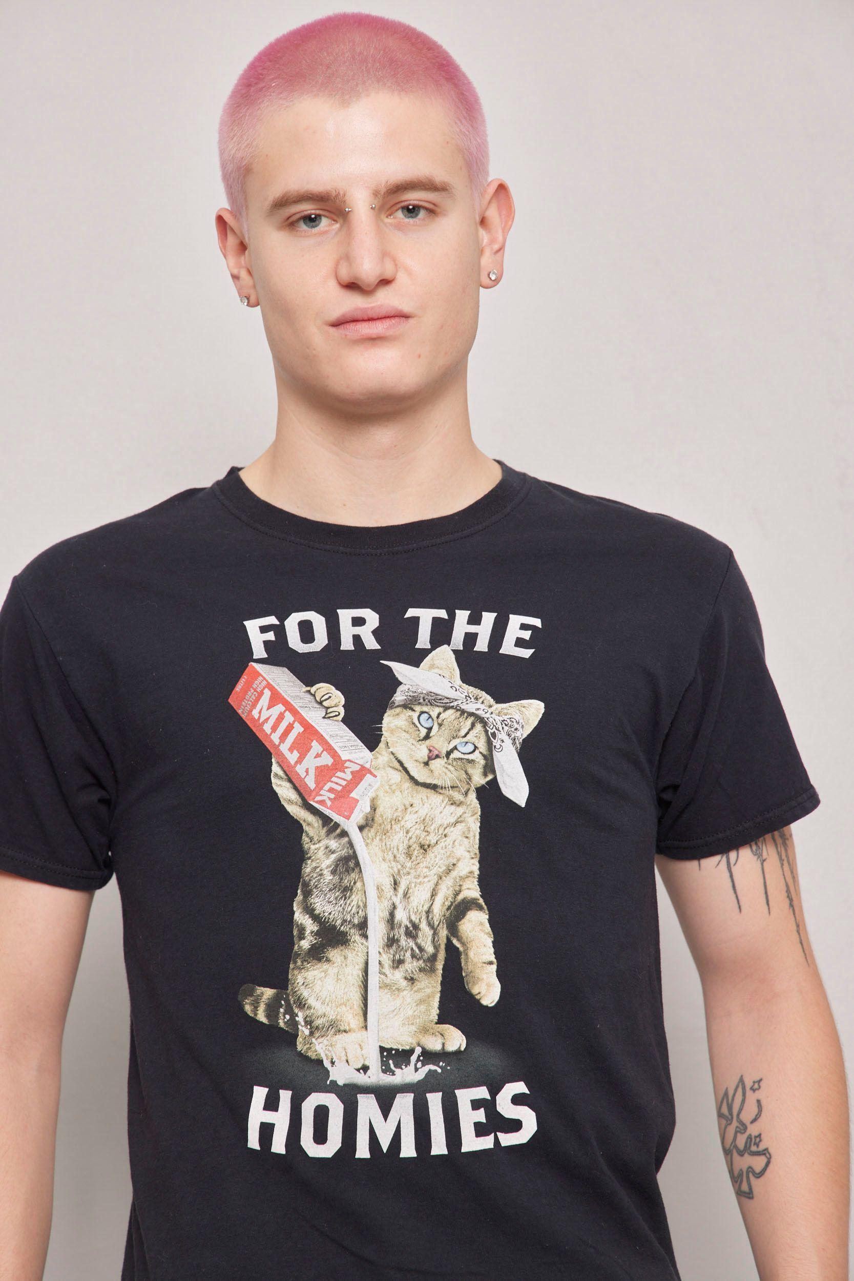 Polera casual  negro nostalgic talla M-4