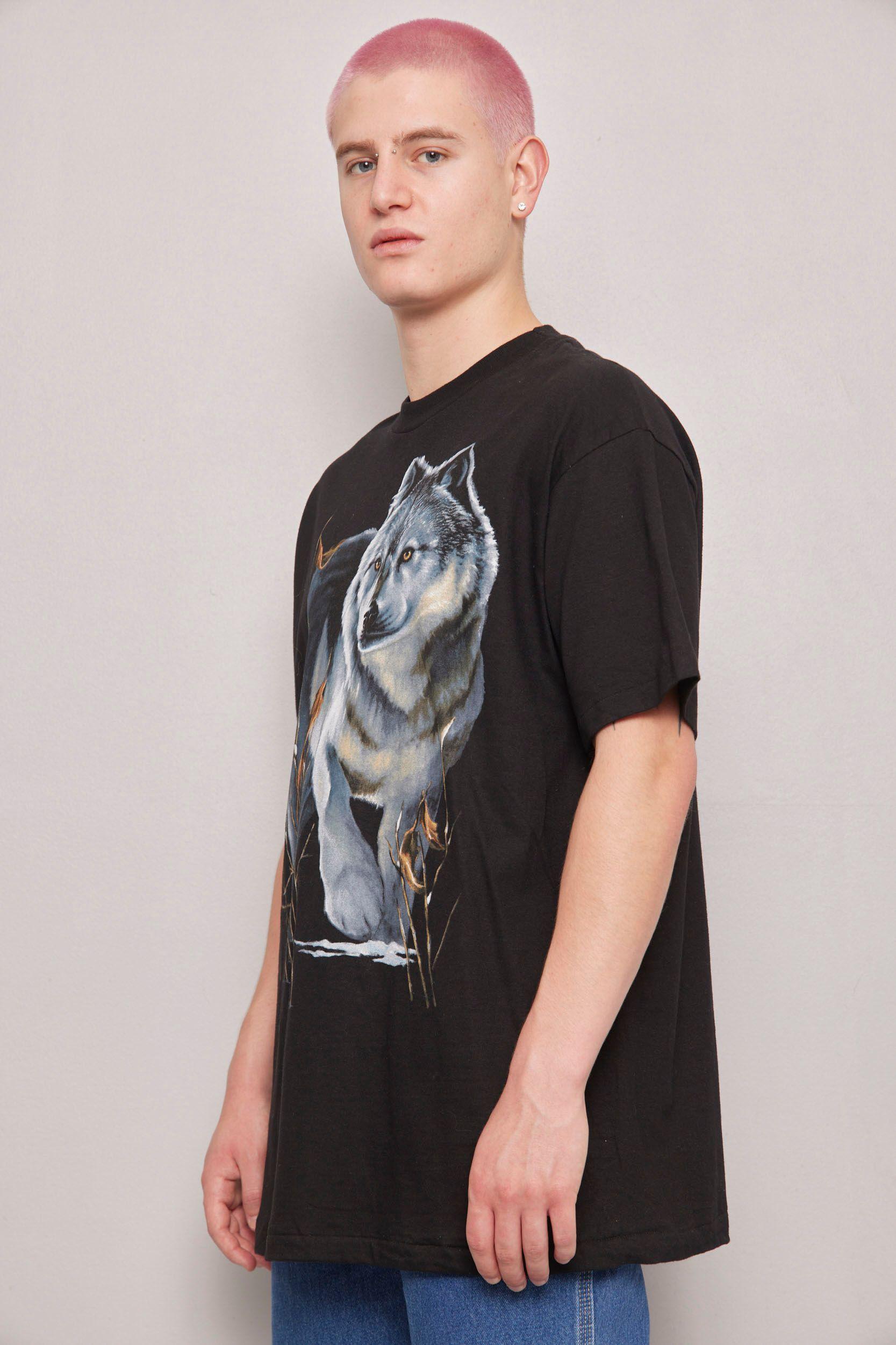 Polera casual  negro hanes talla XL-1