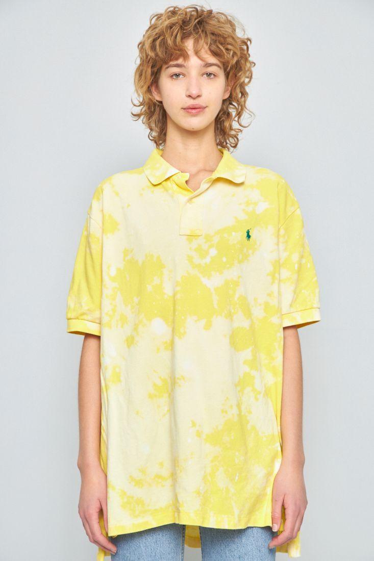 Polera manga corta reciclado amarillo lovemade talla XL -0