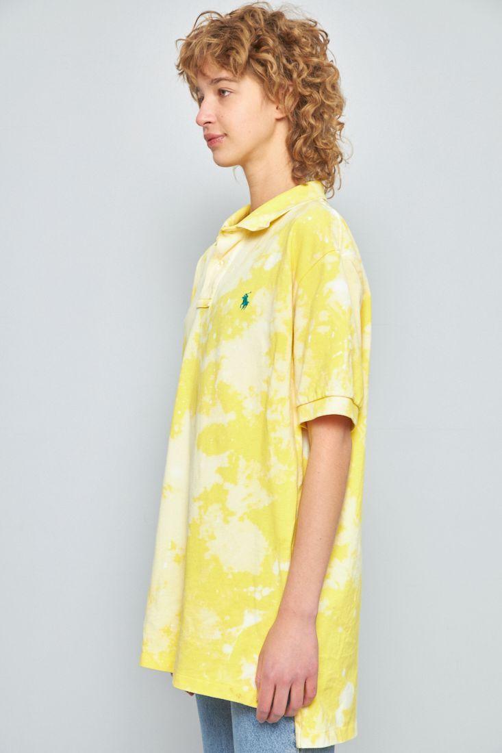 Polera manga corta reciclado amarillo lovemade talla XL -1