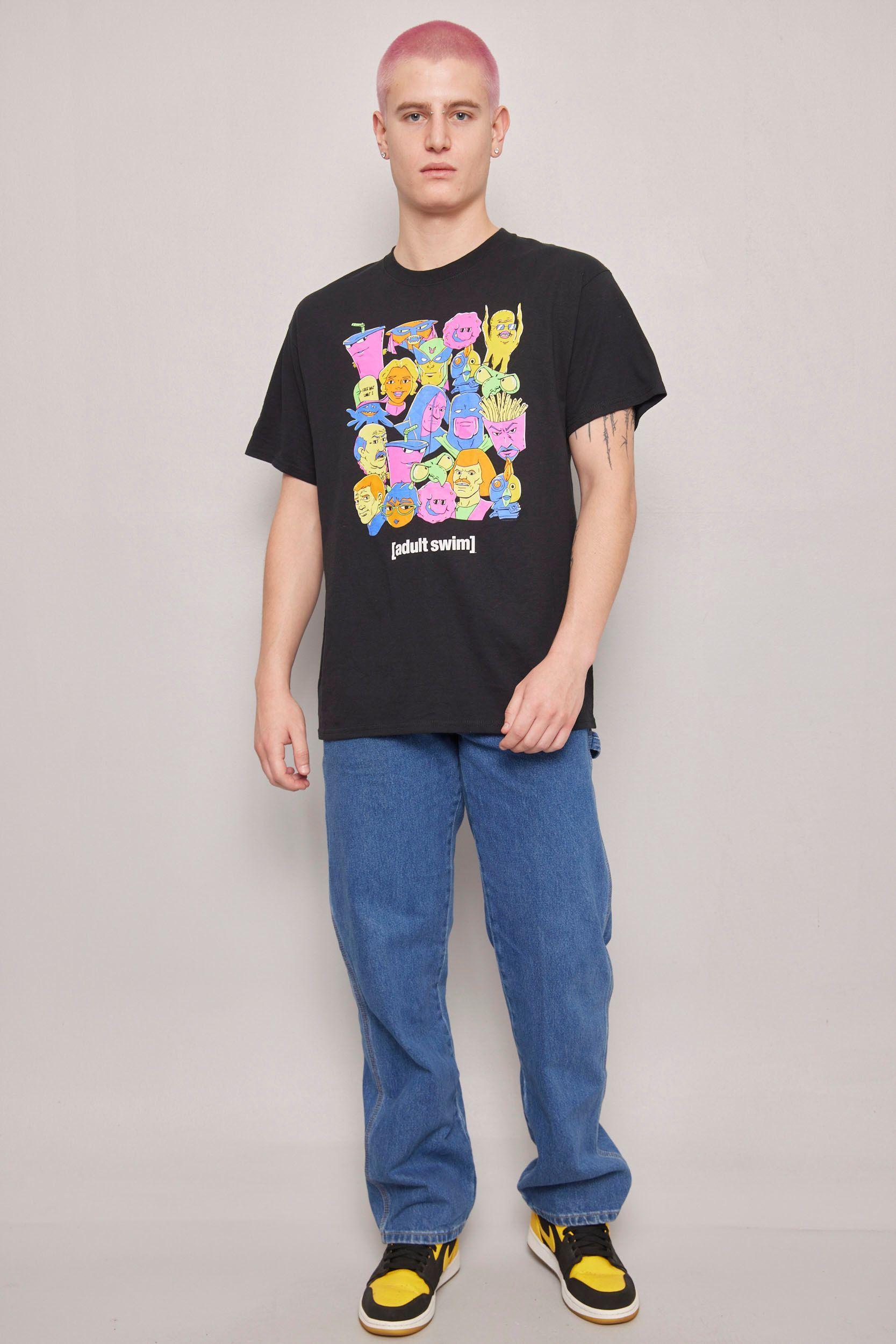 Polera casual  negro port & company talla L-3