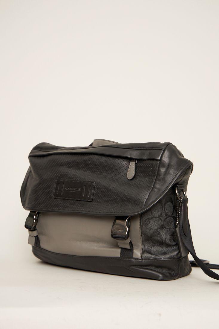 Cartera casual reciclado negro coach talla L  -1