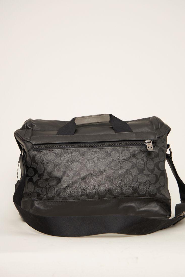 Cartera casual reciclado negro coach talla L  -3