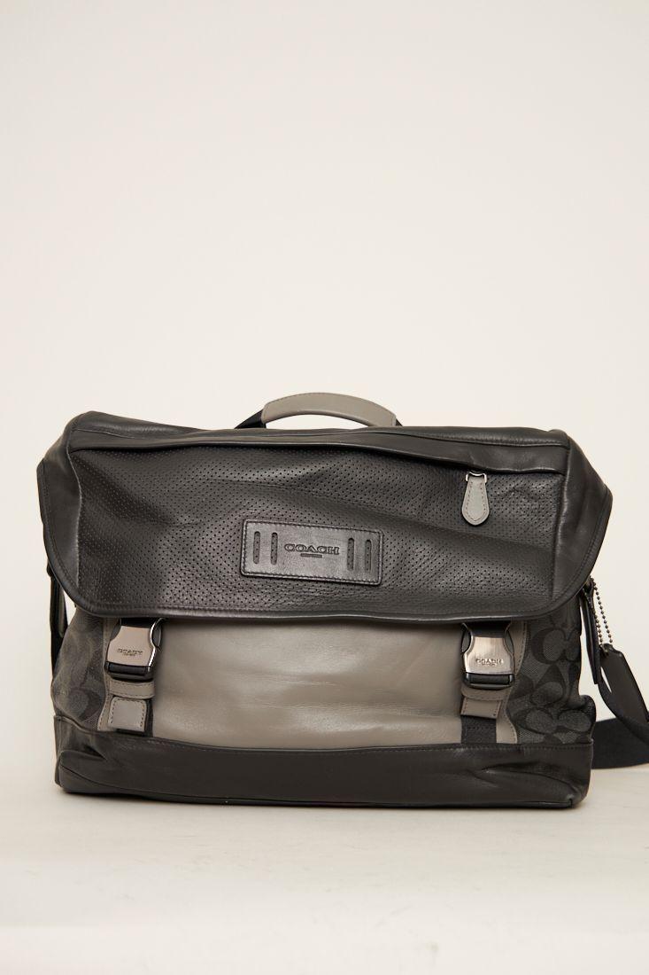 Cartera casual reciclado negro coach talla L  -0