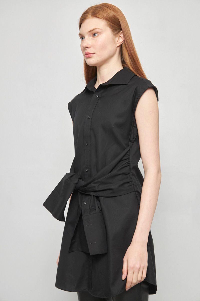 Blusa casual reciclado negro joseph abboud talla M -1