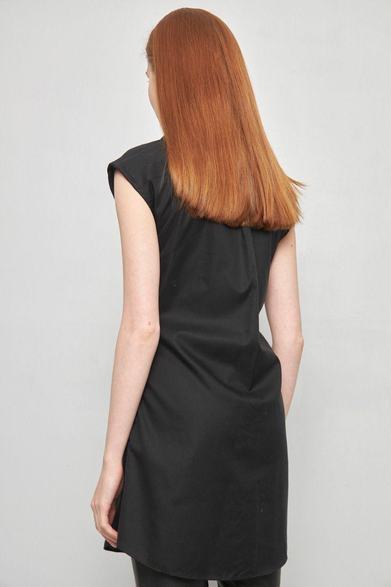 Blusa casual reciclado negro joseph abboud talla M -2