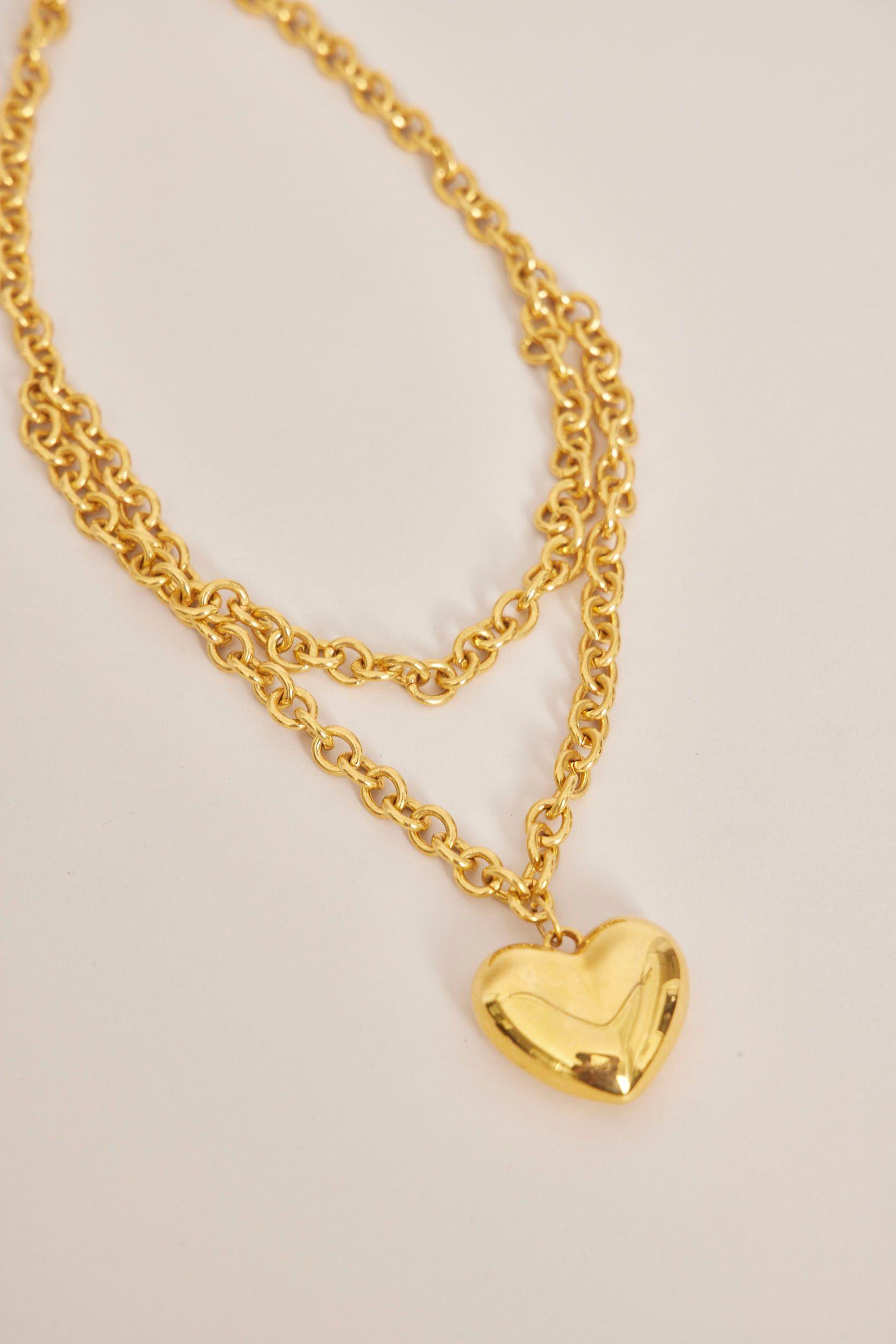 Collar vintage  dorado nostalgic talla M-2