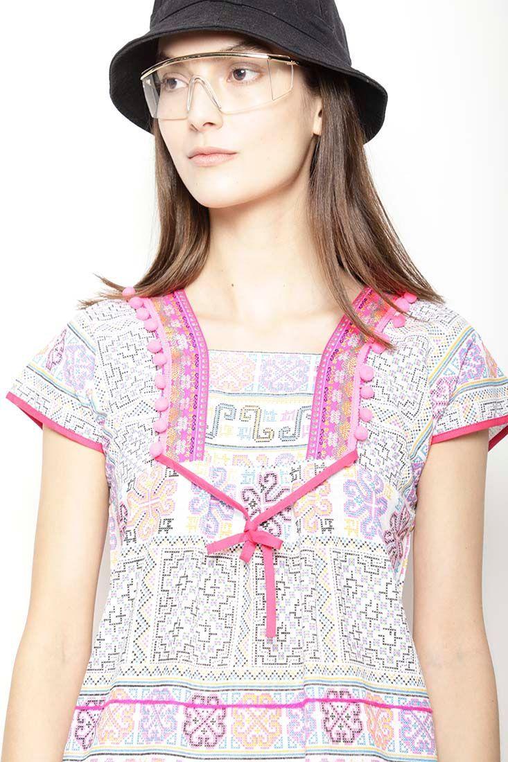 Polera casual reciclado multicolor nostalgic talla S  -3