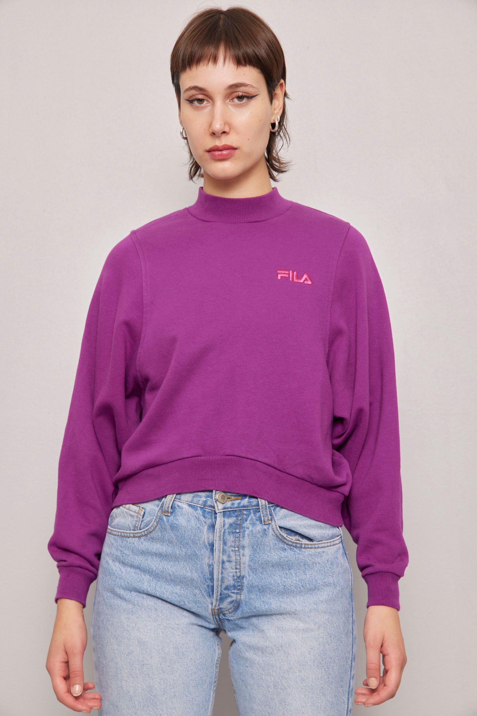 Poleron casual  morado fila talla XS-0