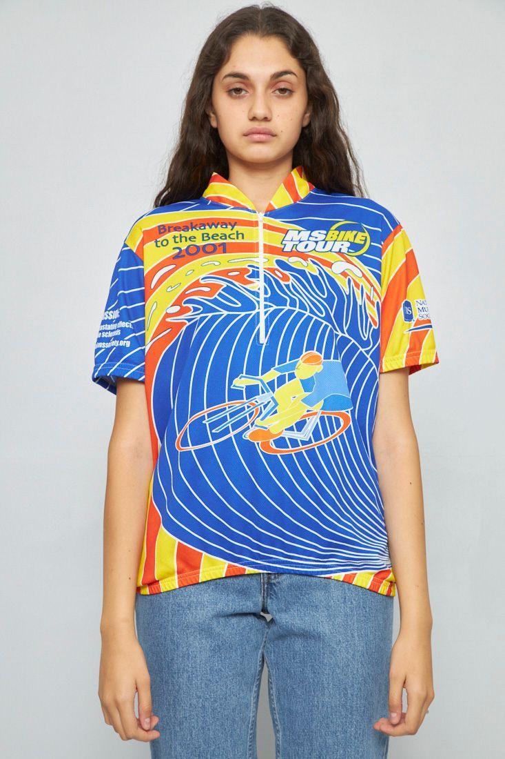 Polera manga corta reciclado multicolor revi talla XL -0