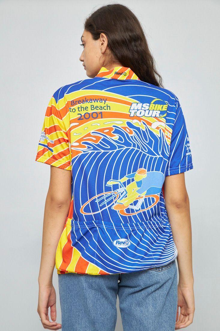 Polera manga corta reciclado multicolor revi talla XL -2