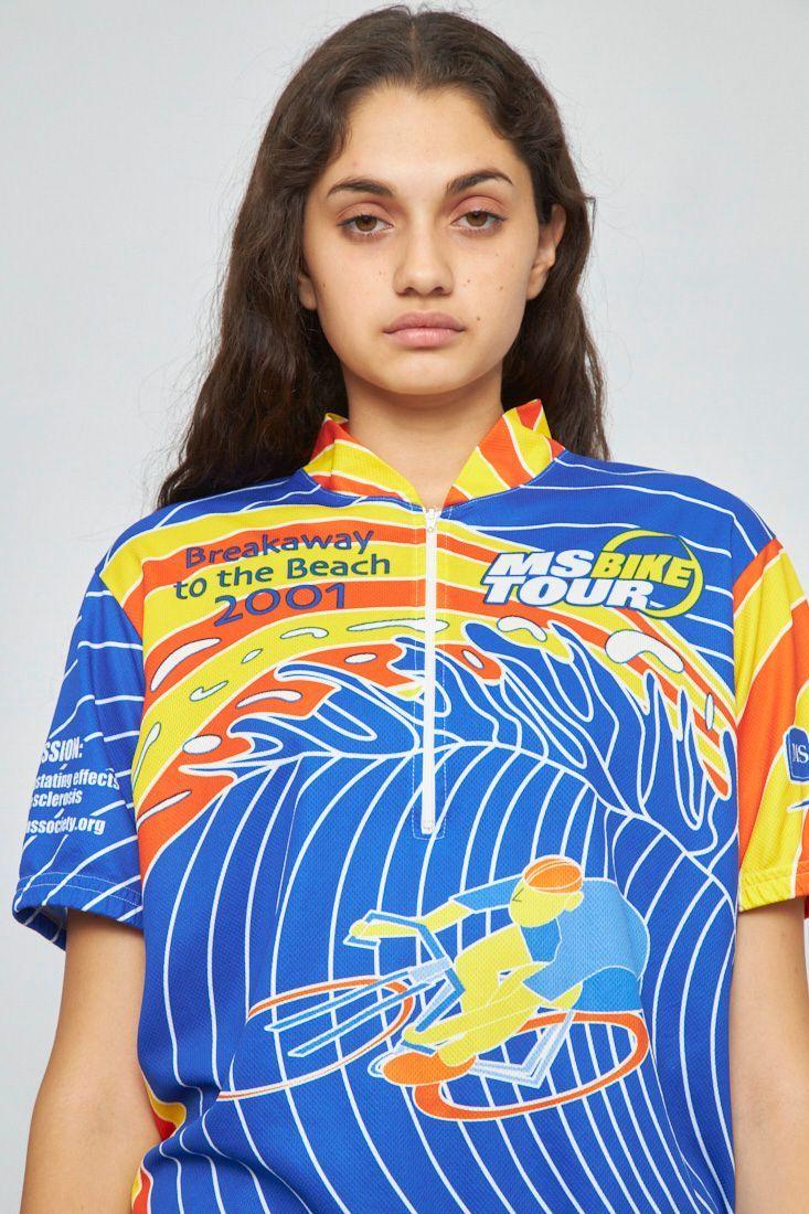 Polera manga corta reciclado multicolor revi talla XL -4