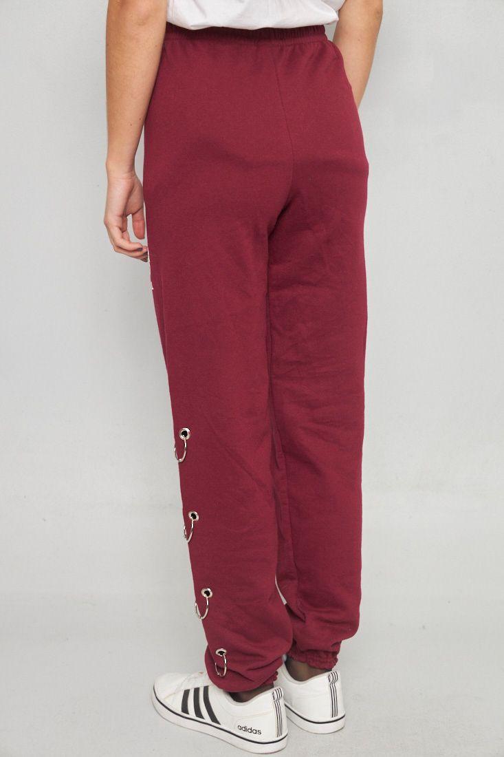Pantalon casual reciclado burdeo Lovemade talla S  -2