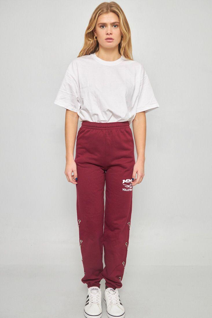 Pantalon casual reciclado burdeo Lovemade talla S  -4